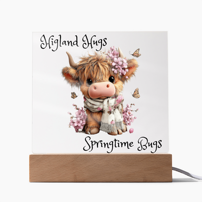 Highland Hugs Springtime Bugs - Acrylic Plaque