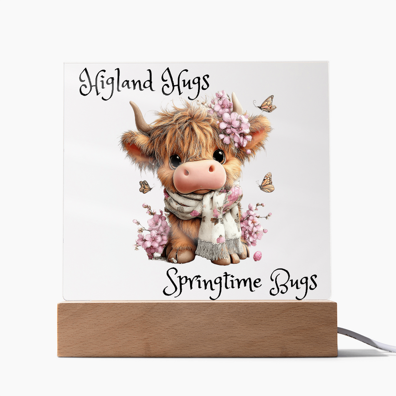 Highland Hugs Springtime Bugs - Acrylic Plaque