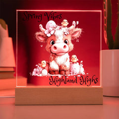 Spring Vibes Highland Highs - Acrylic Plaque