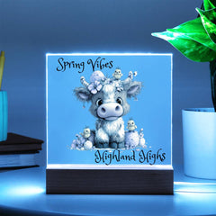 Spring Vibes Highland Highs - Acrylic Plaque