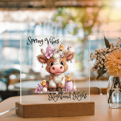 Spring Vibes Highland Highs - Acrylic Plaque