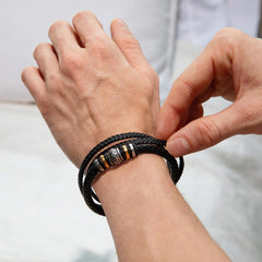 Your Love is not Just a Feeling - Mens Leather Bracelet