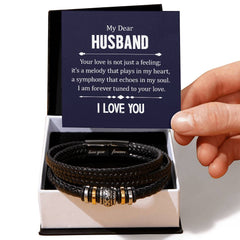 Your Love is not Just a Feeling - Mens Leather Bracelet