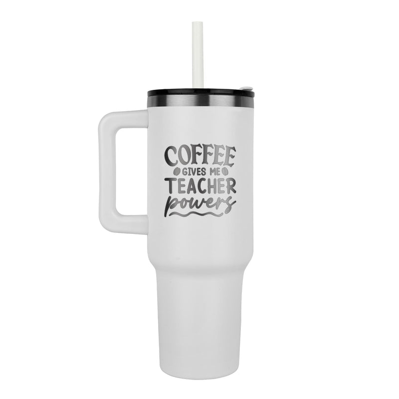 Coffee Gives Me Powers - Teacher Tumbler