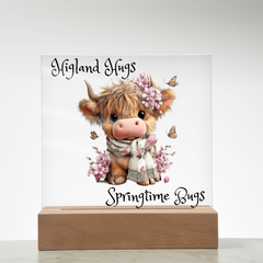 Highland Hugs Springtime Bugs - Acrylic Plaque