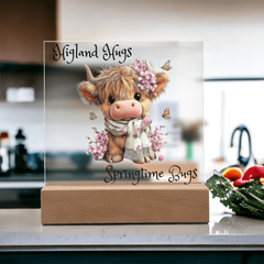 Highland Hugs Springtime Bugs - Acrylic Plaque