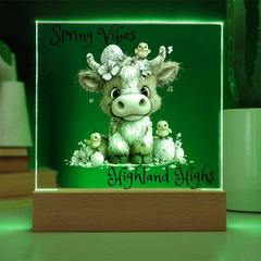 Spring Vibes Highland Highs - Acrylic Plaque