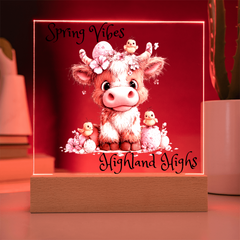 Spring Vibes Highland Highs - Acrylic Plaque