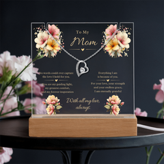Mom - Eternally Grateful - Forever Love Necklace and Acrylic