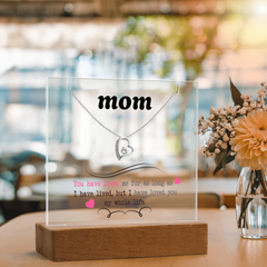 Mom Keepsake Acrylic & Forever Love Necklace