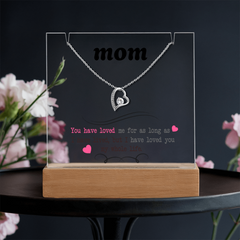 Mom Keepsake Acrylic & Forever Love Necklace