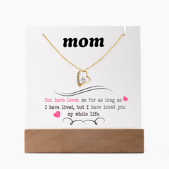 Mom Keepsake Acrylic & Forever Love Necklace