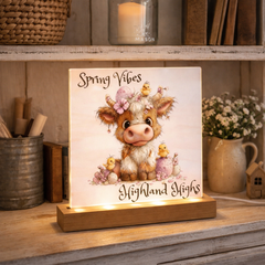 Spring Vibes Highland Highs - Acrylic Plaque